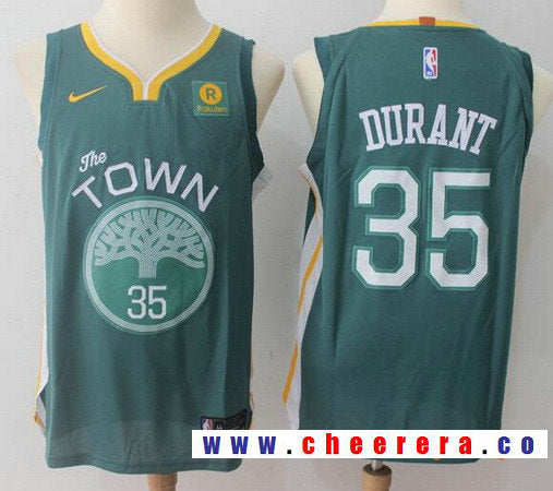 Kevin Durant Golden State Warriors green jersey