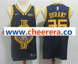 Kevin Durant New Golden State Warriors navy jersey