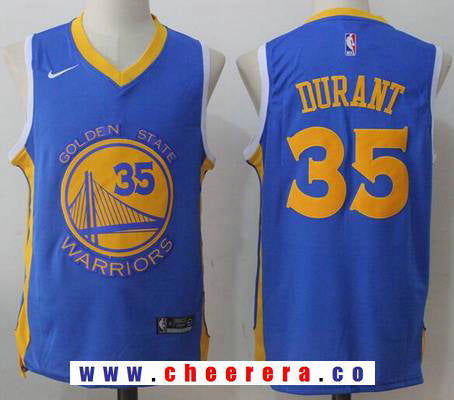 Kevin Durant Golden State Warriors royal jersey