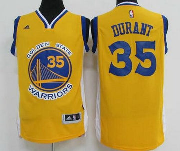 Kevin Durant Golden State Warriors yellow jersey