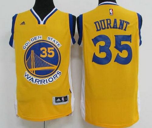 Kevin Durant Golden State Warriors yellow jersey