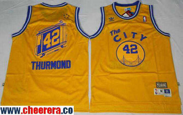 Nate Thurmond The Golden State Warriors yellow Throwback jersey