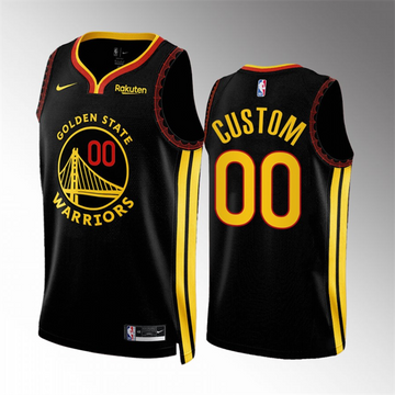 Custom Golden State Warriors black jersey