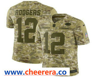 Aaron Rodgers Green Bay Packers camo Salute To Service jersey