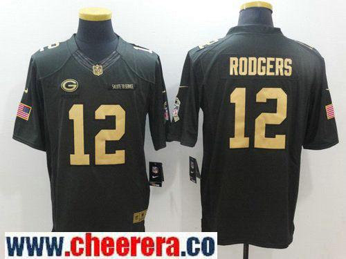 Aaron Rodgers Green Bay Packers anthracite Salute To Service jersey
