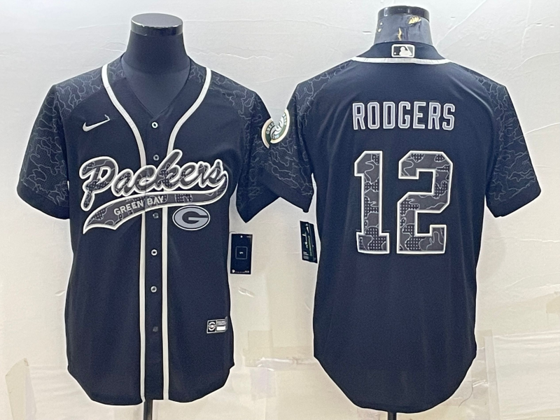 Aaron Rodgers Green Bay Packers black jersey