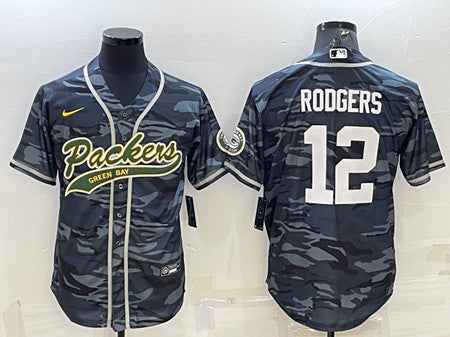 Aaron Rodgers Green Bay Packers gray Camo jersey