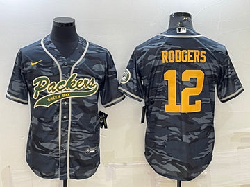 Aaron Rodgers Green Bay Packers gray Camo jersey