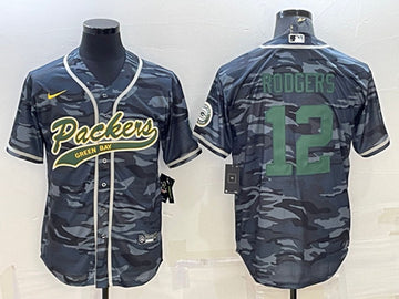 Aaron Rodgers Green Bay Packers gray Camo jersey