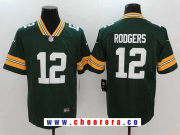 Aaron Rodgers Green Bay Packers green Vapor jersey