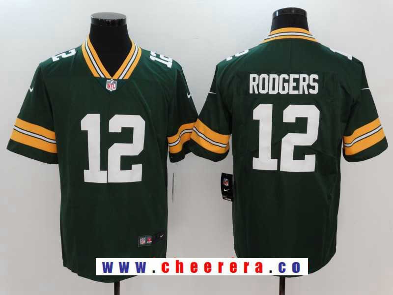 Aaron Rodgers Green Bay Packers green Vapor jersey