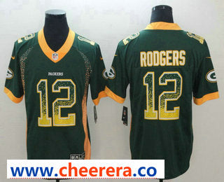 Aaron Rodgers Green Bay Packers green Color Rush jersey
