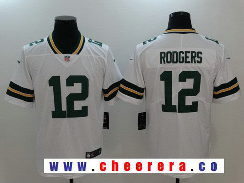 Aaron Rodgers Green Bay Packers white Vapor jersey