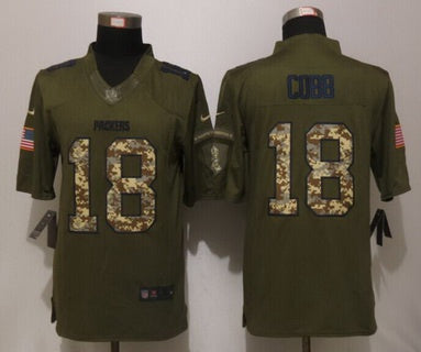 Randall Cobb Green Bay Packers green Salute To Service jersey