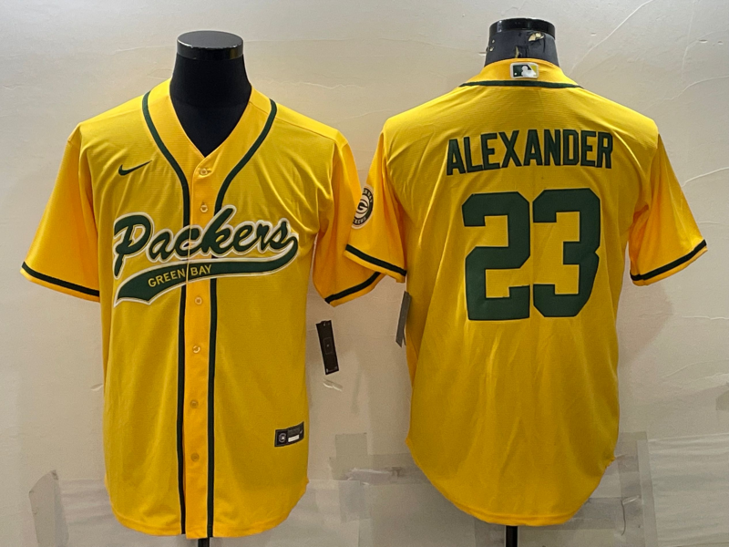 Jaire Alexander Green Bay Packers yellow jersey
