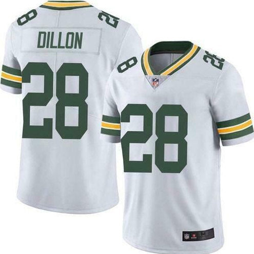 A.J. Dillon Green Bay Packers white Vapor jersey