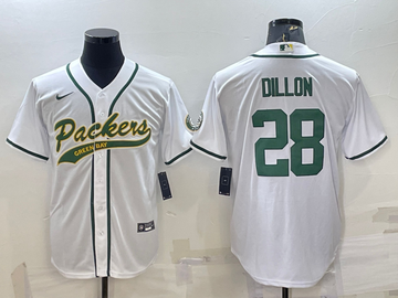 AJ Dillon Green Bay Packers white jersey