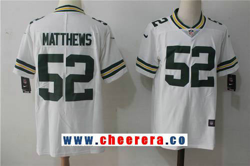 Clay Matthews Green Bay Packers white Vapor jersey
