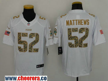 Clay Matthews Green Bay Packers white Salute To Service jersey