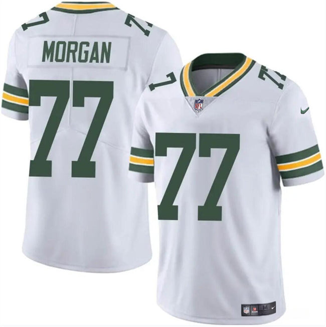 Jordan Morgan Green Bay Packers white Vapor jersey