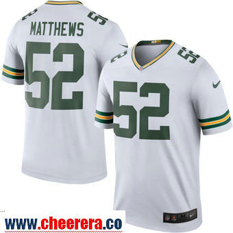 Clay Matthews Nike Green Bay Packers white Color Rush jersey