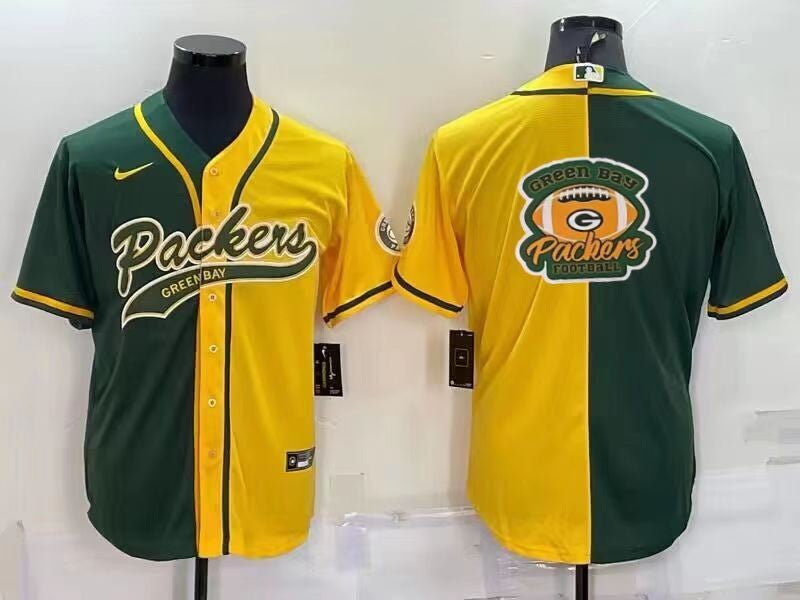 Custom Green Bay Packers Split jersey