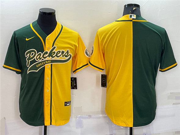 Custom Green Bay Packers Split jersey