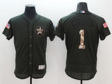 Carlos Correa Houston Astros green Salute To Service jersey