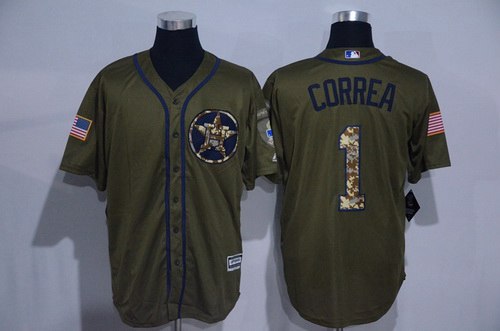 Carlos Correa Houston Astros green Salute To Service jersey