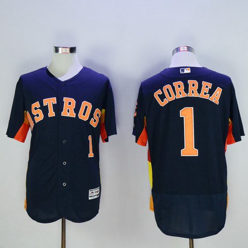 Carlos Correa Houston Astros navy jersey