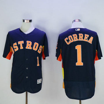 Carlos Correa Houston Astros navy jersey