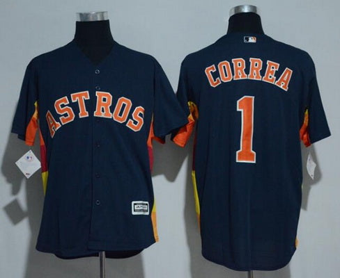 Carlos Correa Houston Astros navy jersey