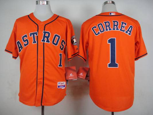 Carlos Correa Houston Astros orange jersey