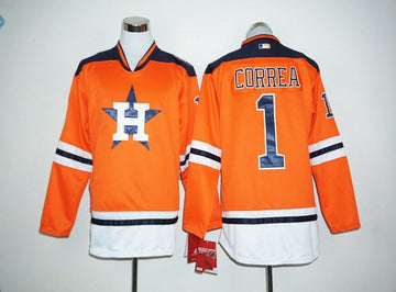 Carlos Correa Houston Astros orange jersey