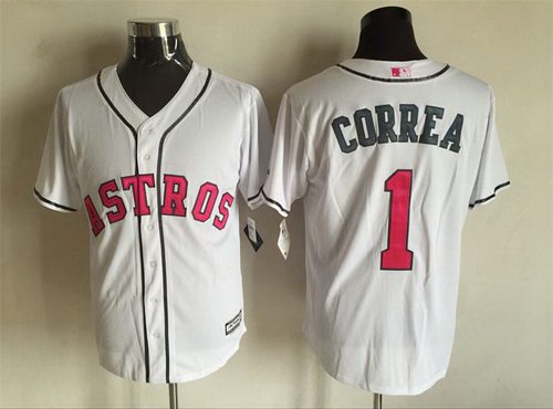 Carlos Correa Houston Astros white jersey