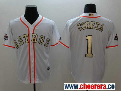 Carlos Correa Houston Astros white jersey