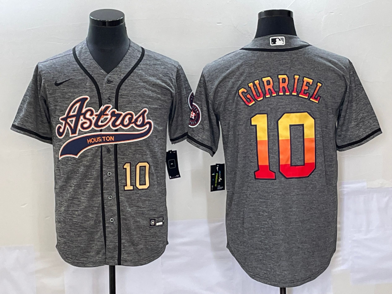 Yuli Gurriel Number Houston Astros grey jersey