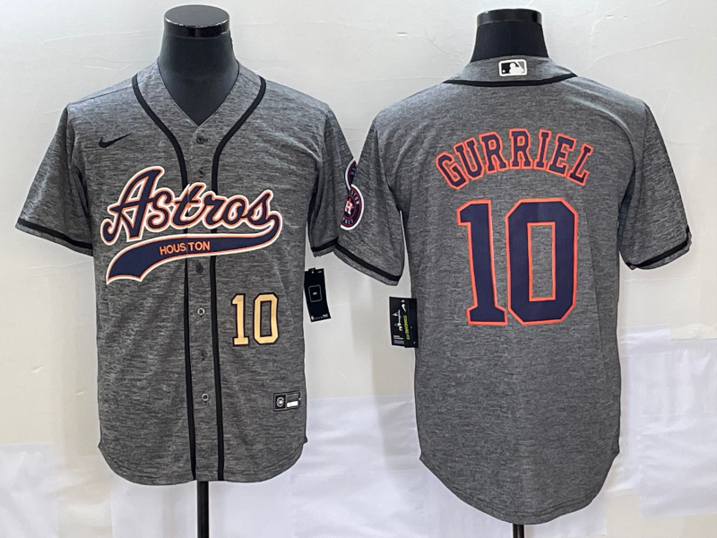 Yuli Gurriel Number Houston Astros grey jersey