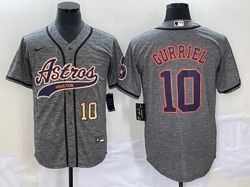 Yuli Gurriel Number Houston Astros grey jersey