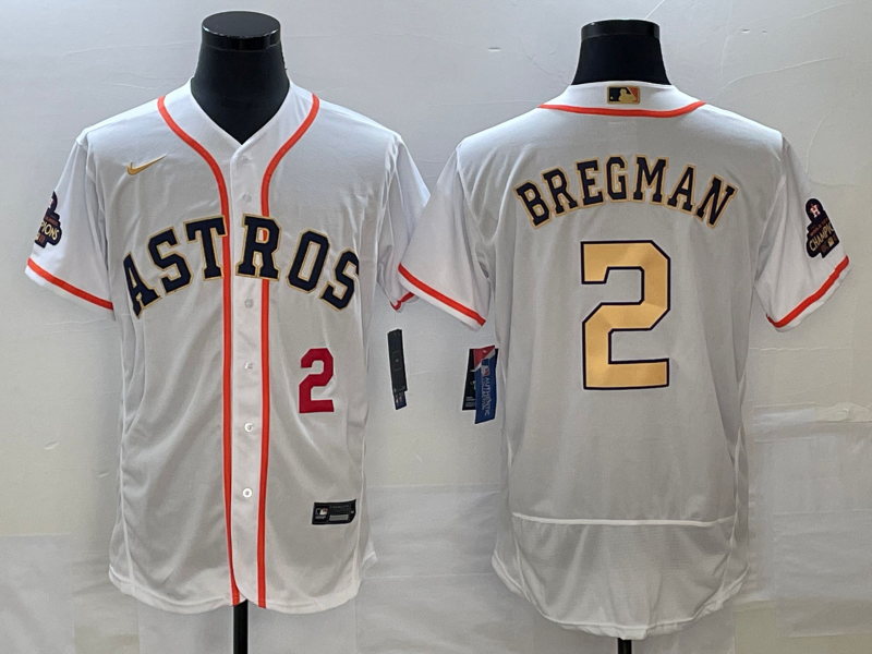 Alex Bregman Number Houston Astros white jersey
