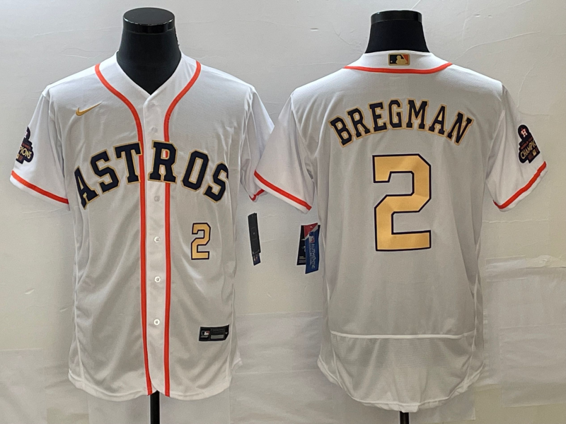Alex Bregman Number Houston Astros white jersey