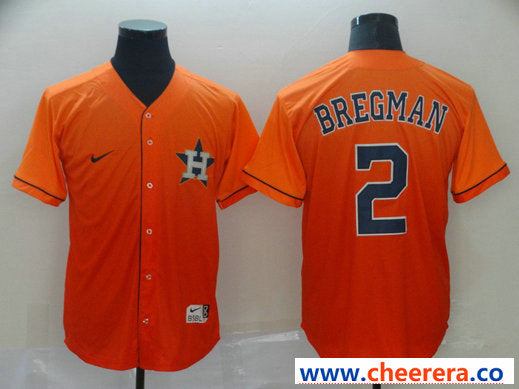 Alex Bregman Houston Astros orange Fashion jersey