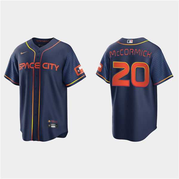 Chas McCormick Houston Astros navy City Connect jersey