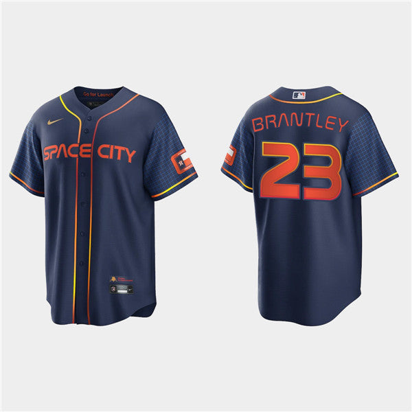 Michael Brantley Houston Astros navy City Connect jersey