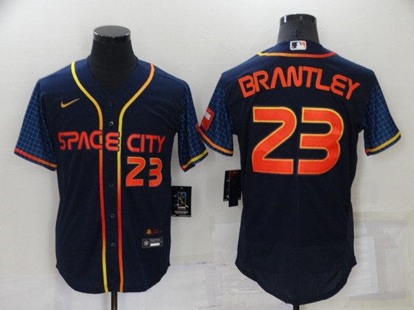 Michael Brantley Houston Astros navy City Connect jersey