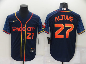 Jose Altuve Houston Astros navy City Connect jersey