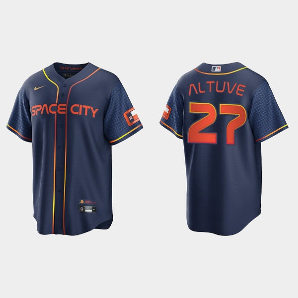 Jose Altuve Houston Astros navy City Connect jersey