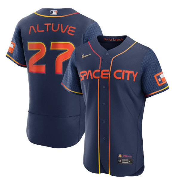 Jose Altuve Houston Astros navy City Connect jersey