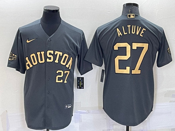Jose Altuve Houston Astros charcoal All-Star jersey