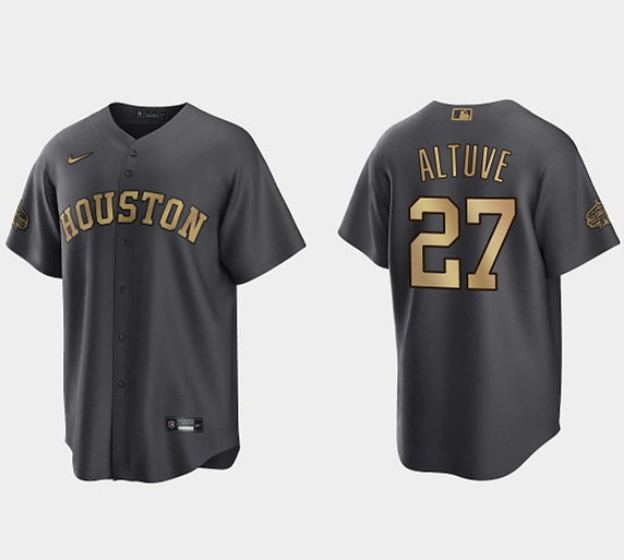 Jose Altuve Houston Astros charcoal All-Star jersey